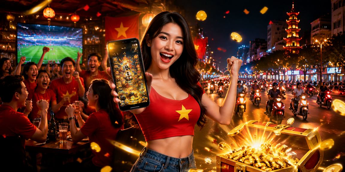 Người dùng tại Hà Nội truy cập vtv360 casino trực tuyến qua điện thoại trong ánh đèn neon